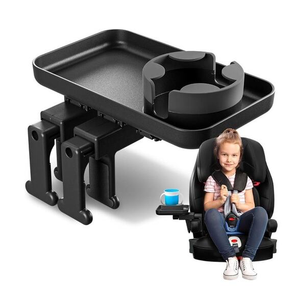 New In Box Black Universal Travel Tray Cup Holder Adjustable Multi-Use - Picture 2 of 12